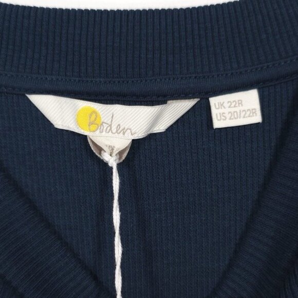 NWT Boden Racer Rib Jersey Midi Dress Sleeveless Fitted Size 20/22R Green D0610 - Picture 7 of 13